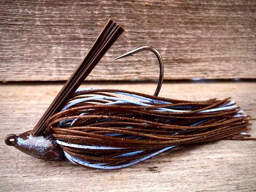 The NEW Brown Jig Series with baby blue Accent and Football Jigs