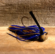 #24 - 3/4 oz Muddy Blue Craw Custom Football Jig