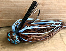 The NEW Brown Jig Series with baby blue Accent and Football Jigs