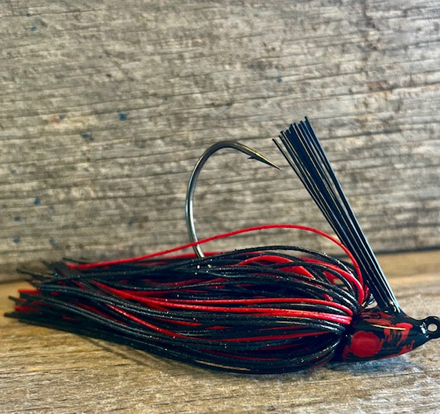 NEW!!! Black and Red Swim Jig