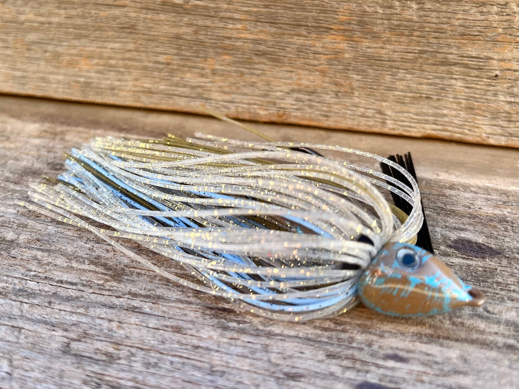The Pumpkin Shad Series with baby blue Accent
