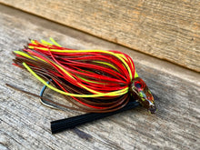 The NEW Brown Jig Series - Red and Chartreuse Swim jig 1/2 ounce