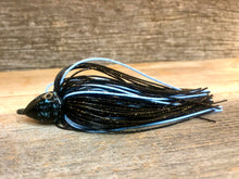 Black with Baby Blue Craw 1/2oz. Swim Jig