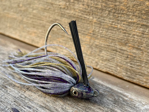 NEW!!! Pumpkin Shad and Purple  1/2oz. Swim Jig