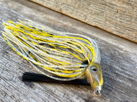 NEW!!! Clear Shad with Yellow 1/2oz. Swim Jig