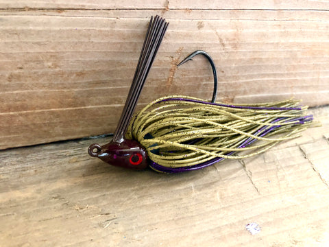 Green Pumpkin Jig Series with Purple accent